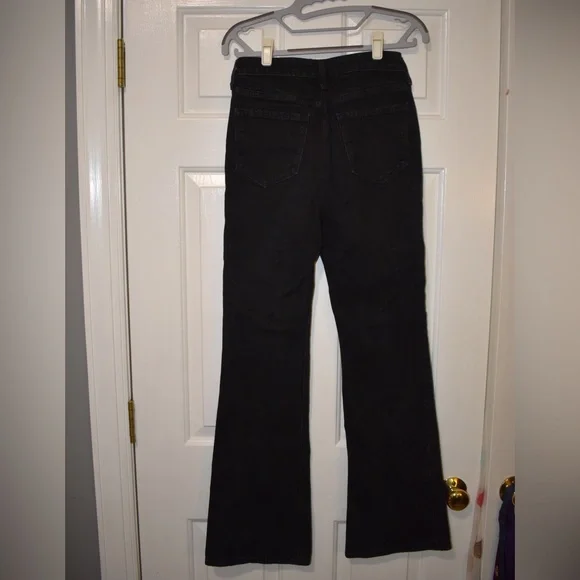 Old Navy Flare Extra High Rise Black Jeans - Picture 2 of 4